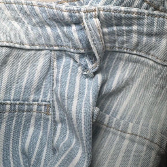 Cello‎ Womens Bell Bottom Flare Blue White striped Jeans raw Hem size 6 - Picture 10 of 10